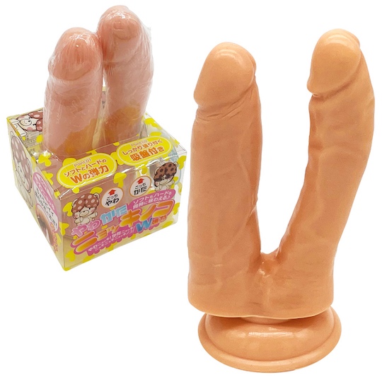 Double Mushroomy Penis Dildo - Two cock toys in one - Kanojo Toys