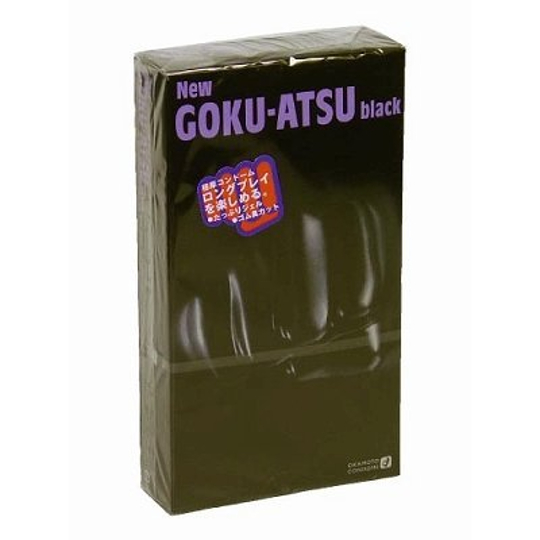 New Goku-Atsu Black Condoms (12 Pack) - Male contraceptives - Kanojo Toys