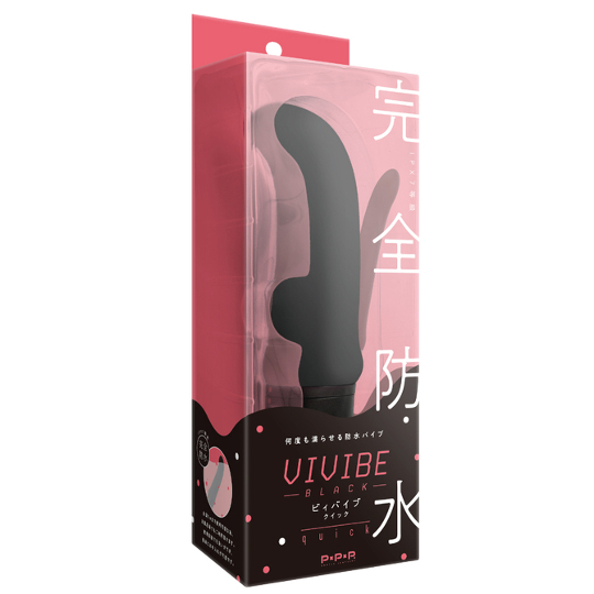 Vivibe Quick Black Vibrator - Slim, waterproof vibrating dildo - Kanojo Toys