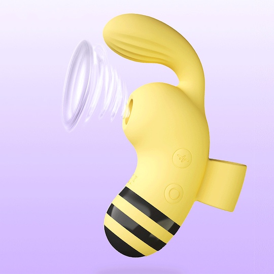 Bee Ring Suction Vibrator - Wearable pleasure toy for sucking, vibrating stimulation - Kanojo Toys