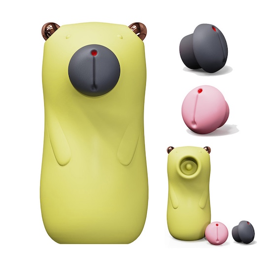 Big Bear Suction Toy Yellow - Sucking sensation for clitoris, nipples - Kanojo Toys