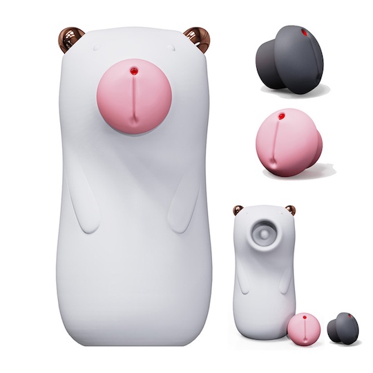 Big Bear Suction Toy White - Sucking toy for nipples and clitoris - Kanojo Toys