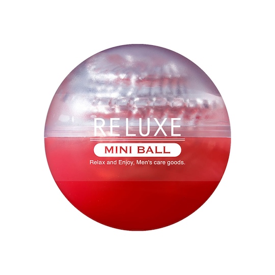 Reluxe Mini Ball Warp Red Masturbator - Compact orb-shaped toy for penis glans - Kanojo Toys