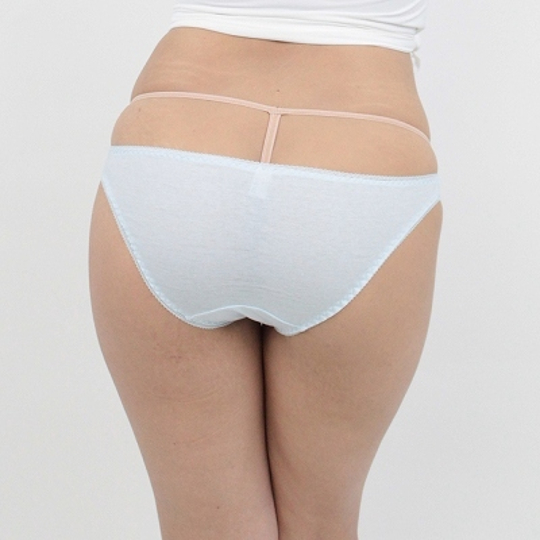 Skin-Friendly Cotton Full-Back Panties L Blue - Comfortable underwear for women - Kanojo Toys