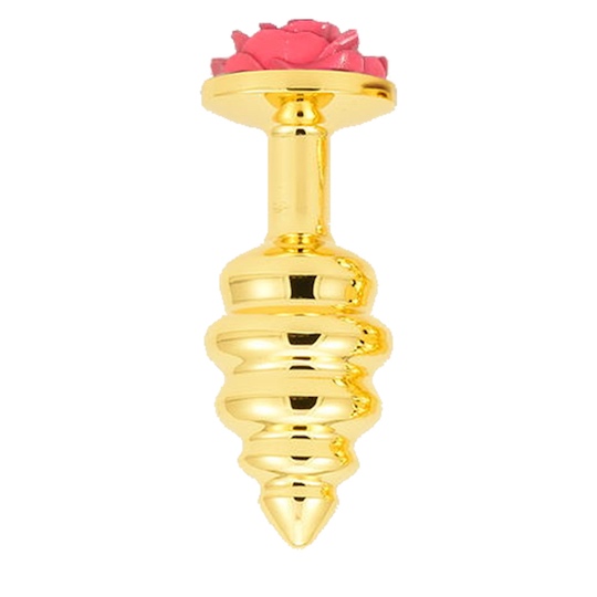 Baranal Cooled and Heated Metal Butt Plug L Pink Rose - Anal toy that can be warmed and chilled - Kanojo Toys