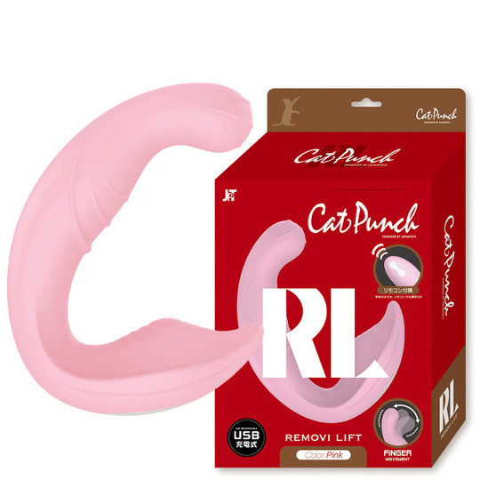 CatPunch RL Removi Lift Vibrator Pink - Fingering dildo and clitoral vibe - Kanojo Toys