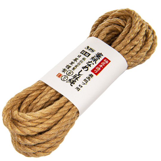 Handmade Beeswax Tanned Hemp Rope 8 mm Thick 7 m Long - Thick shibari bondage rope for BDSM - Kanojo Toys