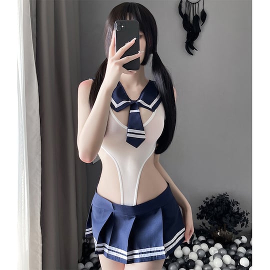 Slinky Sailor School Uniform Costume - Sexy schoolgirl fetish clothing - Kanojo Toys