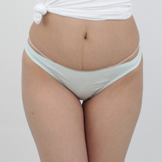 Skin-Friendly Cotton T-Back Panties M Blue - No panty line underpants - Kanojo Toys
