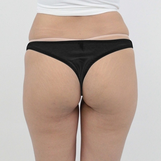 Skin-Friendly Cotton T-Back Panties M Black - Comfortable ladies' underwear - Kanojo Toys