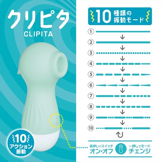 Clipita Suction Toy Blue - Sucking toy for nipples and clitoris - Kanojo Toys
