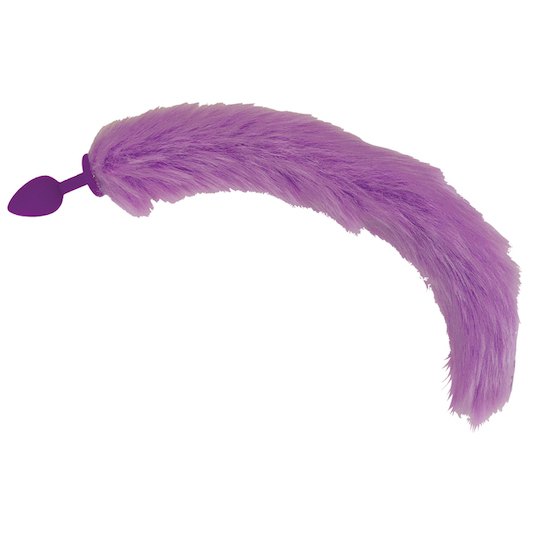 Furry Tail Butt Plug Purple - Animal-themed anal pleasure toy - Kanojo Toys