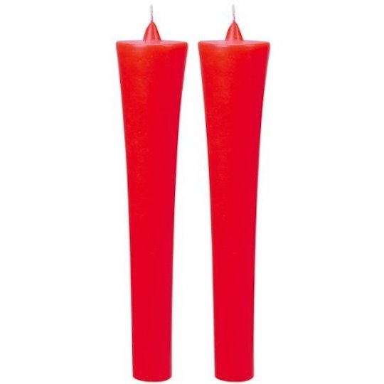 Wax Play Candles (Pack of 2) Large - Dripping wax BDSM temperature play - Kanojo Toys