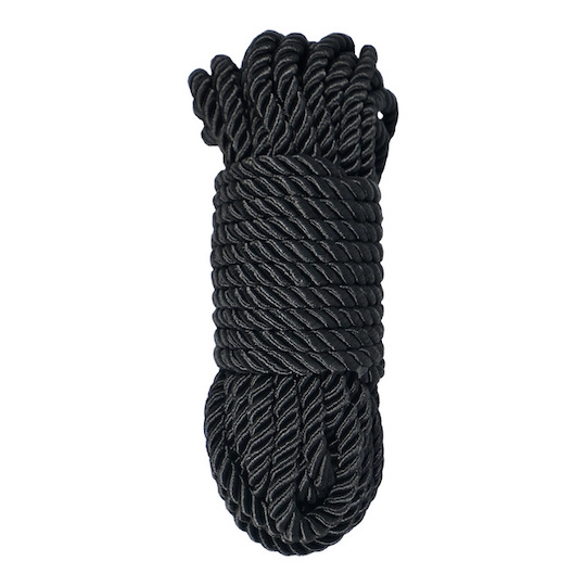 Soft Kinbaku Rope 10 Meters (33 Feet) Black - Easy shibari bondage rope - Kanojo Toys
