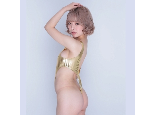 Cherry Love Open-Front High-Cut Thong Leotard Gold - Sexy and revealing playsuit for women - Kanojo Toys