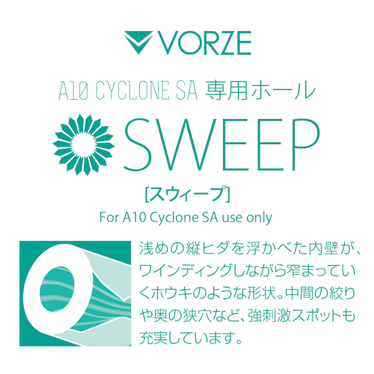 Vorze A10 Cyclone SA Sweep - Sleeve attachment for Rends sex machine - Kanojo Toys