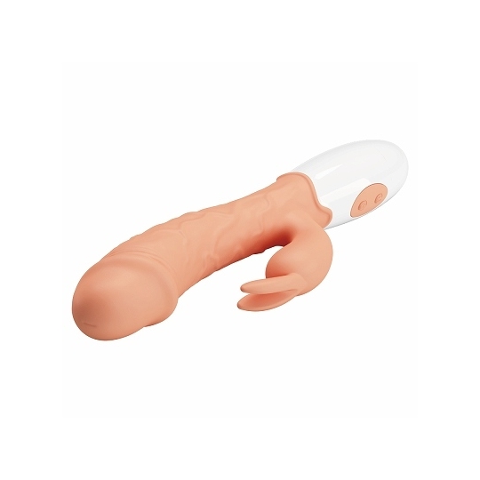 Realistic Dual Vibrator - Cock vibe with clitoral stimulators - Kanojo Toys