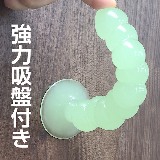 Glow-in-the-Dark Anal Dildo - Long butt probe toy with suction cup - Kanojo Toys