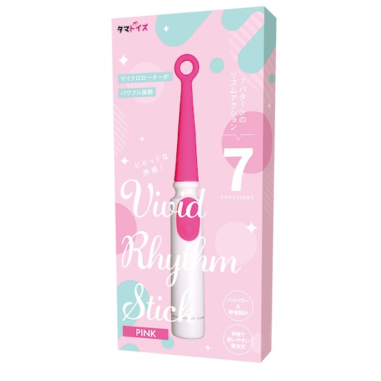 Vivid Rhythm Stick Vibrator Pink - Stick-style vibe for ring - Kanojo Toys