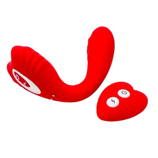 Yuai Curved Heart Vibrator - Double-ended vibe toy - Kanojo Toys