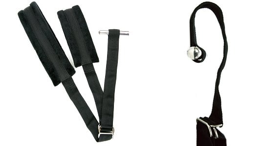 E-Lock Türblockierer Bondage Armfesseln und Schenkelgurte - BDSM shibari Spielgerät - Kanojo Toys