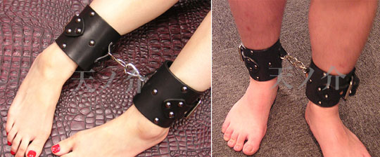 Bondage Ankle Hand-Made Cuffs - BDSM leather restraints - Kanojo Toys