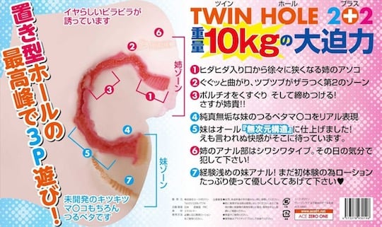 Twin Sisters Double Meiki Onahole - Threesome fantasy masturbator - Kanojo Toys