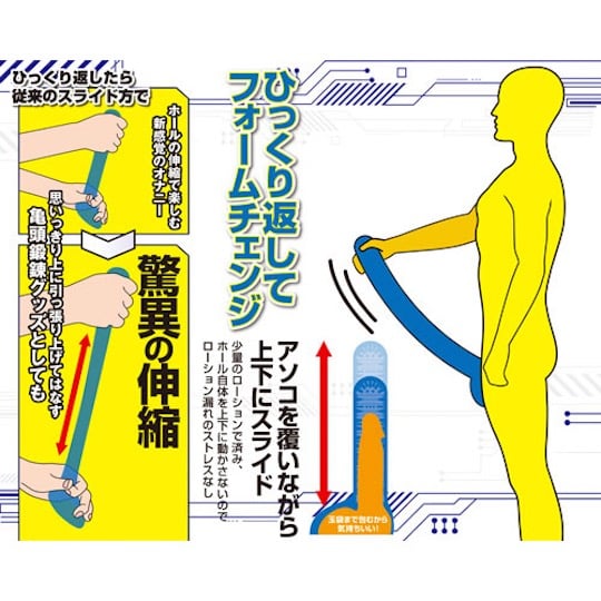 Mega Slide - Reversible, highly stretchable masturbation sleeve - Kanojo Toys