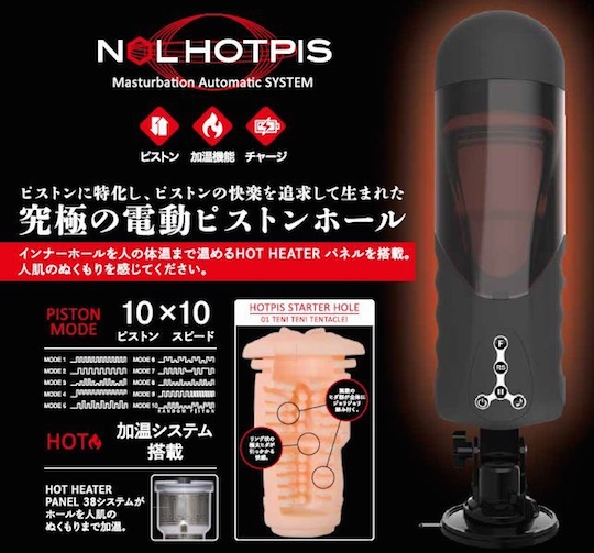 Nol Hotpis Heated Sex Machine - Adjustable piston powered masturbator - Kanojo Toys