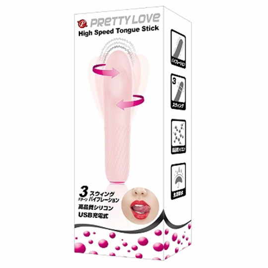 Pretty Love High Speed ​​Tongue Stick Vibrator - Licking tongue cunnilingus vibe - Kanojo Toys