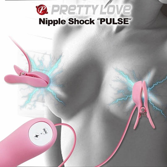 Pretty Love Shock Pulse Nipple Clamps - Electric breast vibrator toy - Kanojo Toys