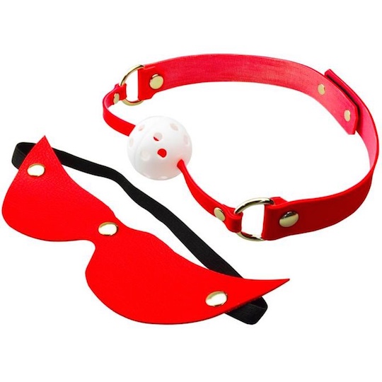 Orochi Blindfold and Ball Gag - Breathable BDSM mouthpiece - Kanojo Toys