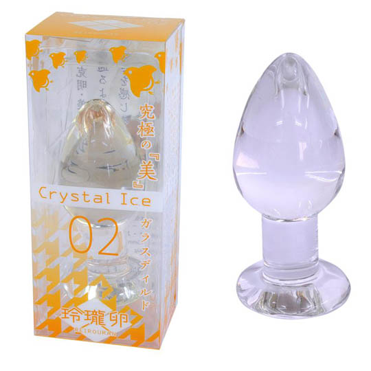 Crystal Ice Reirouran Glass Butt Plug - Anal play toy - Kanojo Toys
