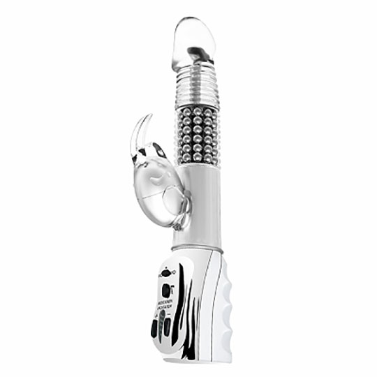 Silver 7 Ultimate Vibrator - Cyberpunk dildo with clitoral stimulator - Kanojo Toys