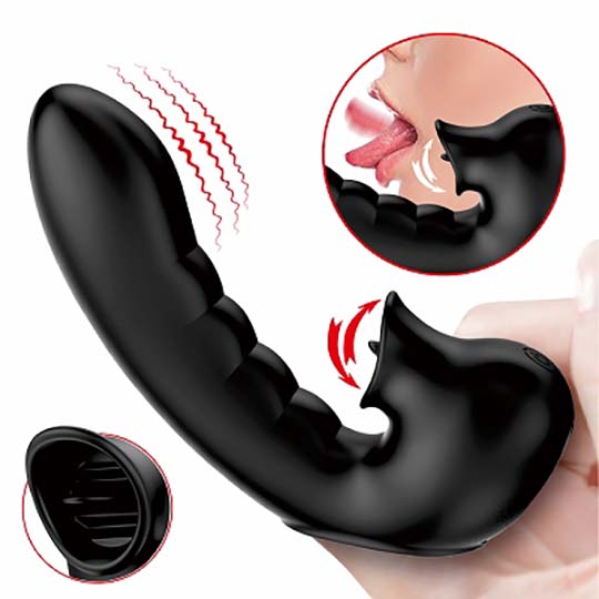 Pretty Love Finger Licking Vibrator - Fingering sleeve with cunnilingus stimulator - Kanojo Toys