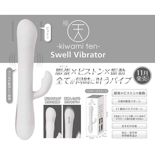 Kiwami Ten Swell Vibrator - Stylish design rabbit vibe - Kanojo Toys