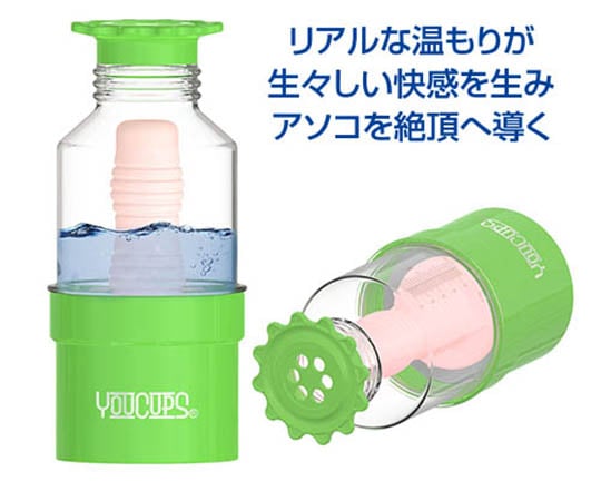 Youcups Aqua Cup Onahole - Water bottle masturbator - Kanojo Toys