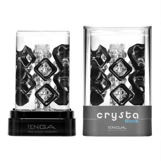 Tenga crysta Block - Clear gel masturbator - Kanojo Toys