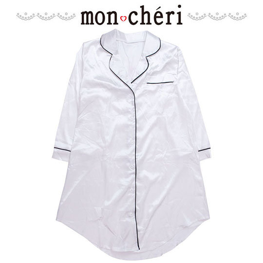 Mon Cheri Roomwear Silky Oversized Robe - Cute and seductive sleeping gown - Kanojo Toys