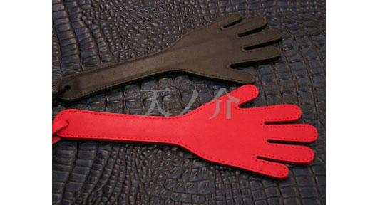 Hand Made Leather Hand Spanking Paddle - Palm-shaped bondage toy - Kanojo Toys