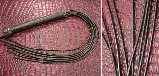 Cord Lash Leather Bondage Whip - Quality leather flogging - Kanojo Toys