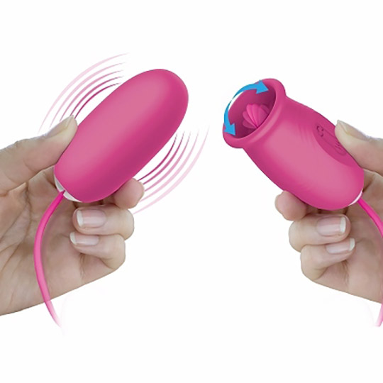Pretty Love Powerful Licking Two-Way Rotor Vibe - Cunnilingus vibrator and bullet vibe - Kanojo Toys