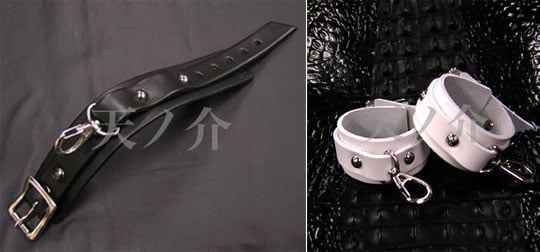 Wrist Bondage Cuffs by Tennosuke - Quality leather restraints - Kanojo Toys