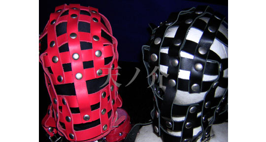 Jail Mask Bondage Hood - Leather BDSM mask - Kanojo Toys
