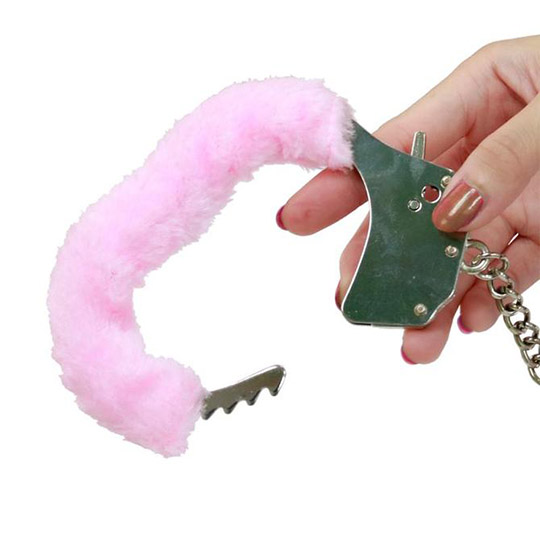 High-Class Furry Handcuffs - Pink furry shackles - Kanojo Toys