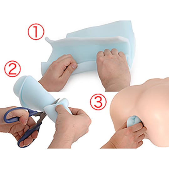 Pleasure Enhancer Urethane Hips Onahole Holder - Ass and waist toy with masturbator slot - Kanojo Toys