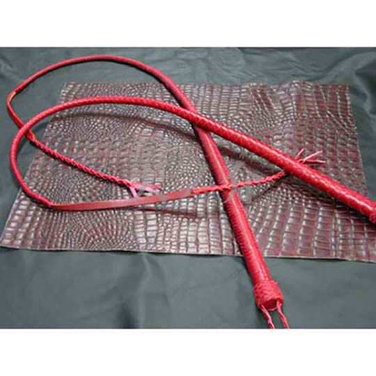 Glow Whip 140 cm (55 inches) - Tapered BDSM horsewhip with split end - Kanojo Toys