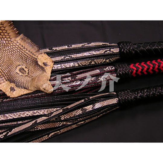 Snake Whip Tasseled Flogger - Snakeskin BDSM flail - Kanojo Toys