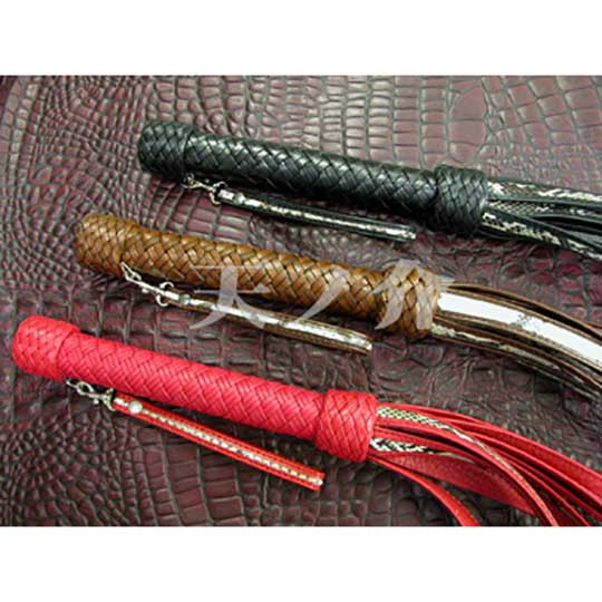 Snake Whip Tasseled Flogger - Snakeskin BDSM flail - Kanojo Toys