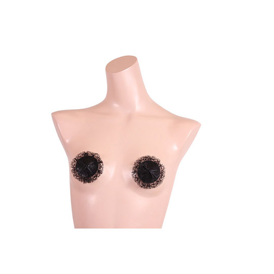 Feminine Black Lace Nipple Covers - Reusable pasties - Kanojo Toys
